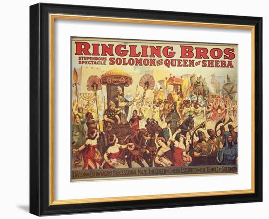 Poster Advertising the 'Ringling Bros.' Circus, c.1900-American School-Framed Giclee Print