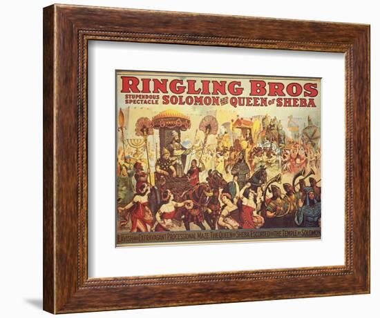 Poster Advertising the 'Ringling Bros.' Circus, c.1900-American School-Framed Giclee Print