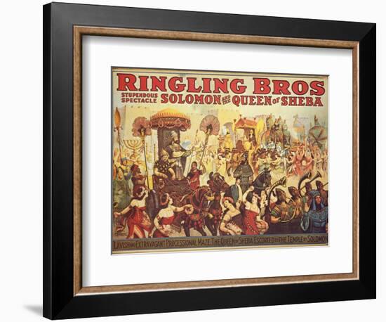 Poster Advertising the 'Ringling Bros.' Circus, c.1900-American School-Framed Giclee Print