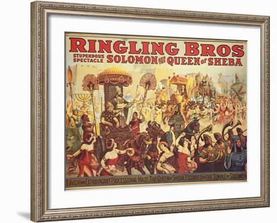 Poster Advertising the 'Ringling Bros.' Circus, c.1900-American School-Framed Giclee Print