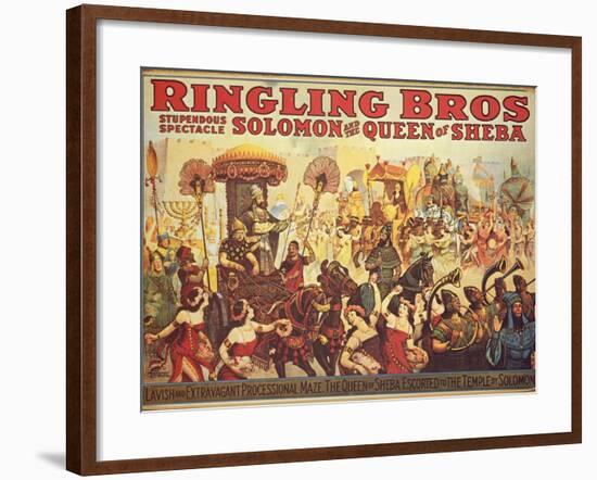 Poster Advertising the 'Ringling Bros.' Circus, c.1900-American School-Framed Giclee Print