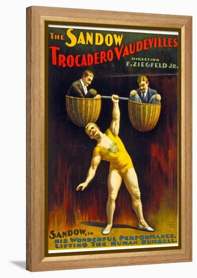 Poster Advertising The Sandow Trocadero Vaudevilles C.1894-null-Framed Premier Image Canvas