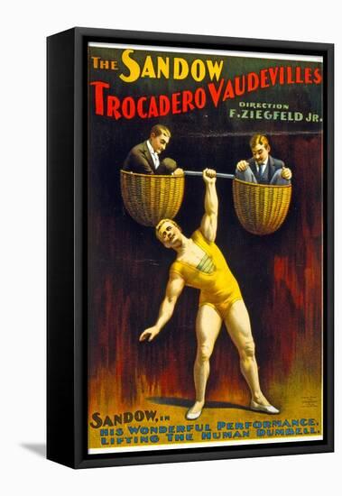 Poster Advertising The Sandow Trocadero Vaudevilles C.1894-null-Framed Premier Image Canvas