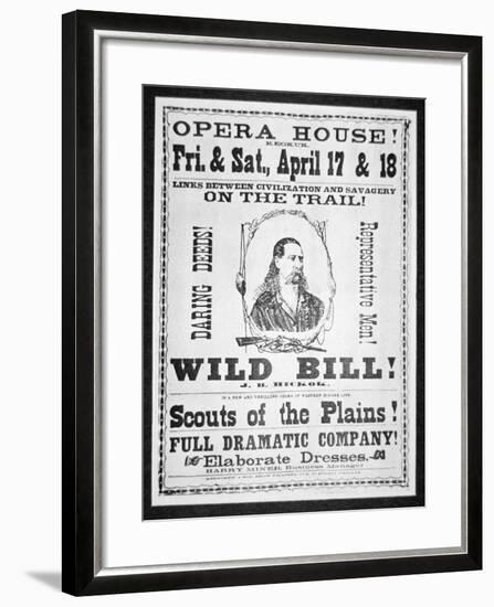 Poster Advertising the Scouts of the Plains, c.1873-null-Framed Giclee Print