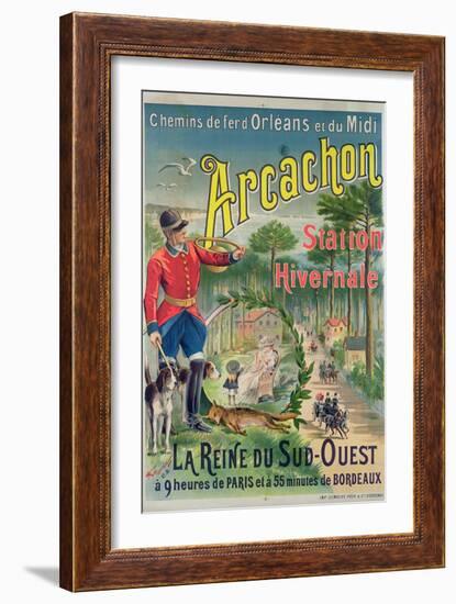 Poster Advertising the Seaside Resort of Arcachon, c.1910-M. de Fonremis-Framed Giclee Print