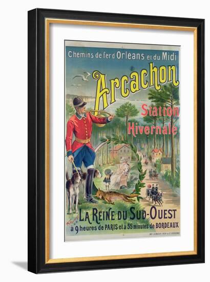 Poster Advertising the Seaside Resort of Arcachon, c.1910-M. de Fonremis-Framed Giclee Print