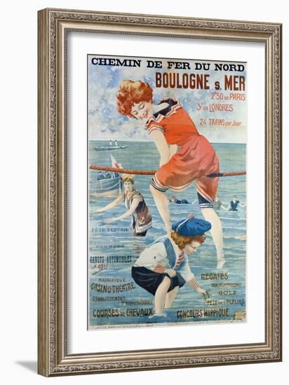 Poster Advertising the Seaside Resort of Boulogne Sur Mer, 1905-Henri Gray-Framed Giclee Print