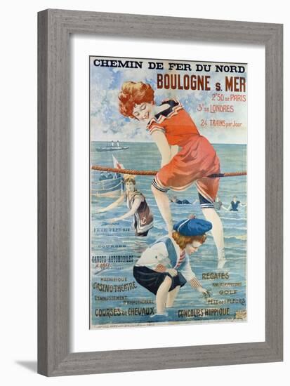 Poster Advertising the Seaside Resort of Boulogne Sur Mer, 1905-Henri Gray-Framed Giclee Print