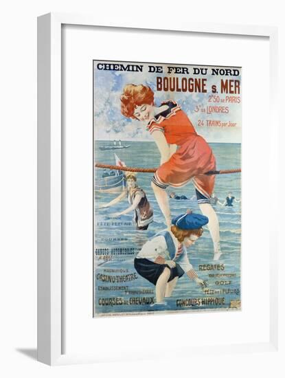 Poster Advertising the Seaside Resort of Boulogne Sur Mer, 1905-Henri Gray-Framed Giclee Print