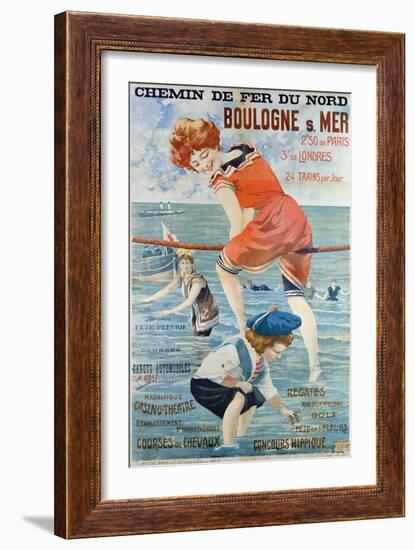 Poster Advertising the Seaside Resort of Boulogne Sur Mer, 1905-Henri Gray-Framed Giclee Print