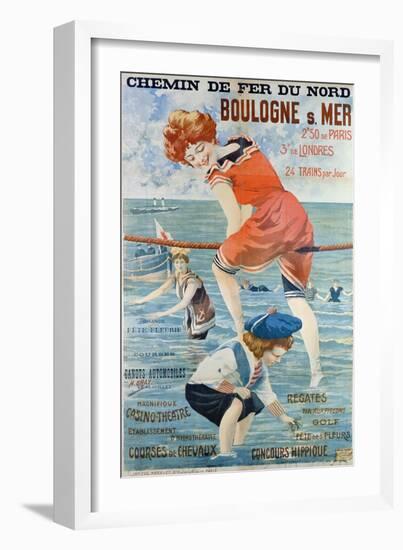 Poster Advertising the Seaside Resort of Boulogne Sur Mer, 1905-Henri Gray-Framed Giclee Print