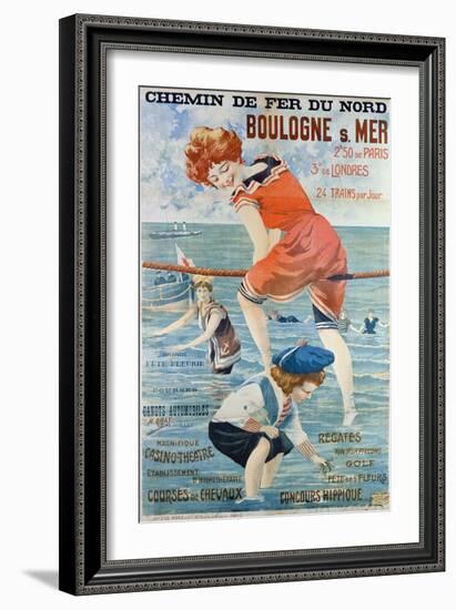 Poster Advertising the Seaside Resort of Boulogne Sur Mer, 1905-Henri Gray-Framed Giclee Print