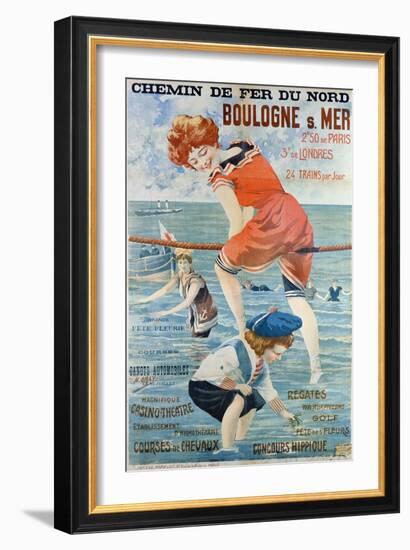 Poster Advertising the Seaside Resort of Boulogne Sur Mer, 1905-Henri Gray-Framed Giclee Print