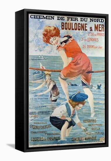 Poster Advertising the Seaside Resort of Boulogne Sur Mer, 1905-Henri Gray-Framed Premier Image Canvas
