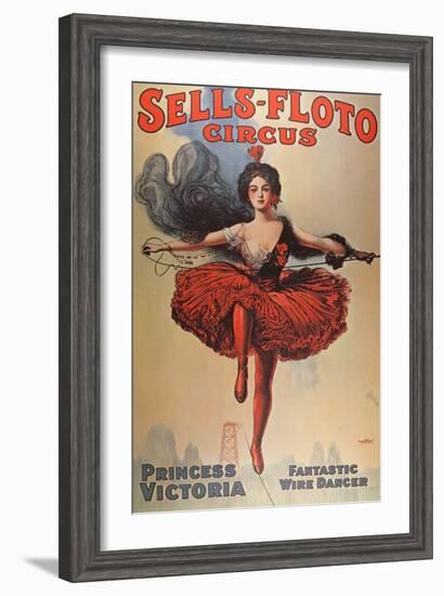 Poster Advertising the 'Sells-Floto Circus', 1920-American School-Framed Giclee Print