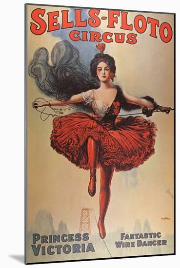 Poster Advertising the 'Sells-Floto Circus', 1920-American School-Mounted Giclee Print