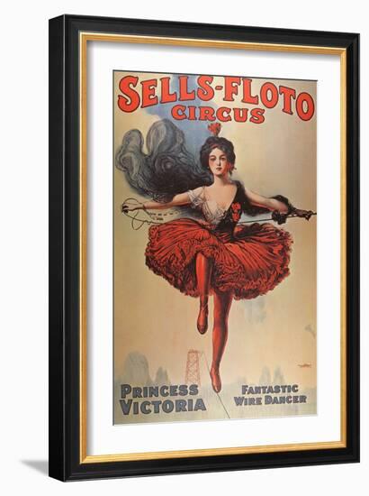 Poster Advertising the 'Sells-Floto Circus', 1920-American School-Framed Giclee Print