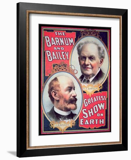 Poster Advertising the 'The Barnum and Bailey Greatest Show on Earth', 1880s-null-Framed Giclee Print