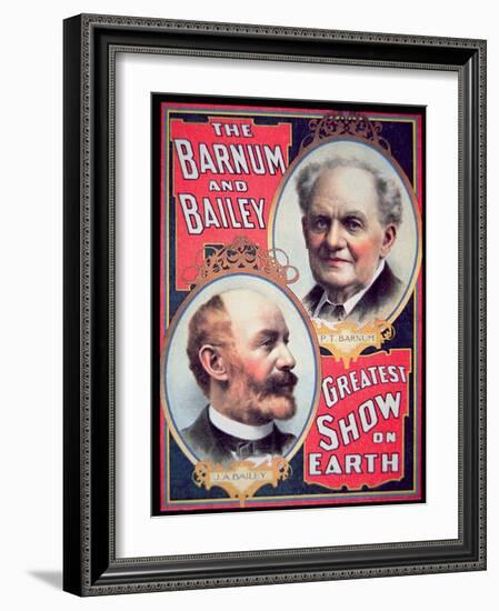 Poster Advertising the 'The Barnum and Bailey Greatest Show on Earth', 1880s-null-Framed Giclee Print
