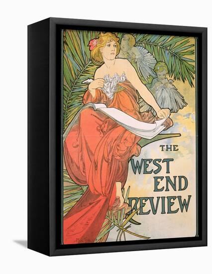 Poster Advertising 'The West End Review', 1898-Alphonse Mucha-Framed Premier Image Canvas