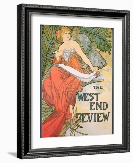 Poster Advertising 'The West End Review', 1898-Alphonse Mucha-Framed Giclee Print