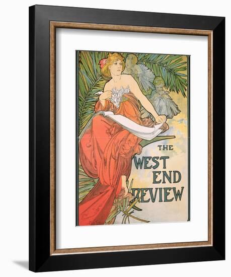 Poster Advertising 'The West End Review', 1898-Alphonse Mucha-Framed Giclee Print