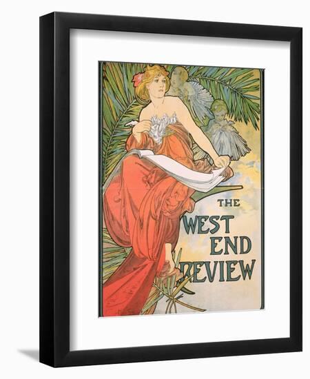 Poster Advertising 'The West End Review', 1898-Alphonse Mucha-Framed Giclee Print