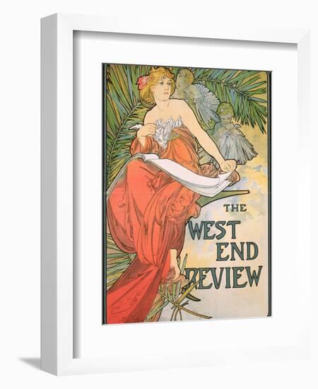 Poster Advertising 'The West End Review', 1898-Alphonse Mucha-Framed Giclee Print