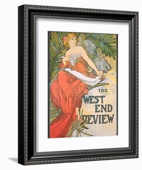 Poster Advertising 'The West End Review', 1898-Alphonse Mucha-Framed Giclee Print