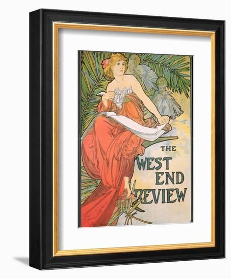 Poster Advertising 'The West End Review', 1898-Alphonse Mucha-Framed Giclee Print