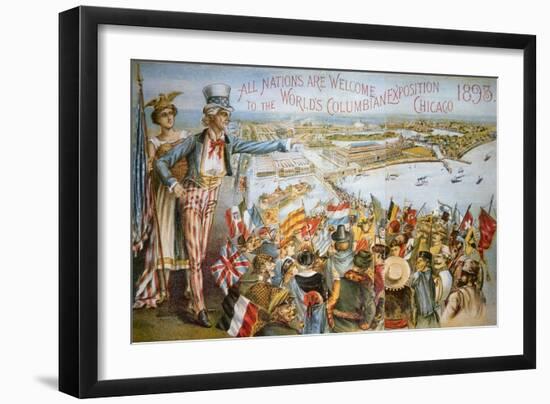 Poster Advertising the World's Columbian Exposition, Chicago 1893 (Colour Litho)-American-Framed Giclee Print