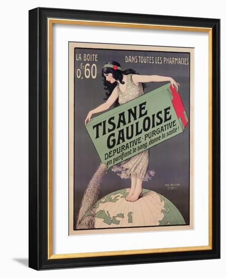 Poster Advertising Tisane Gauloise, Printed by Chaix, Paris, C.1900 (Colour Litho)-Paul Berthon-Framed Giclee Print