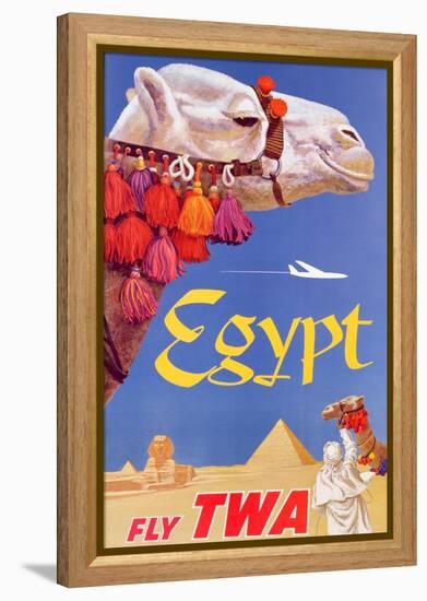 Poster Advertising Trans World Airlines Flights to Egypt, C.1967-null-Framed Premier Image Canvas