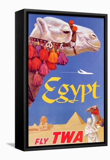 Poster Advertising Trans World Airlines Flights to Egypt, C.1967-null-Framed Premier Image Canvas