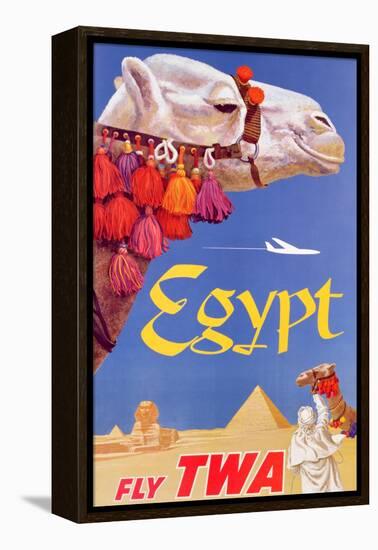 Poster Advertising Trans World Airlines Flights to Egypt, C.1967-null-Framed Premier Image Canvas