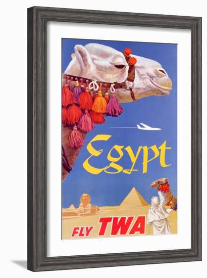 Poster Advertising Trans World Airlines Flights to Egypt, C.1967-null-Framed Giclee Print