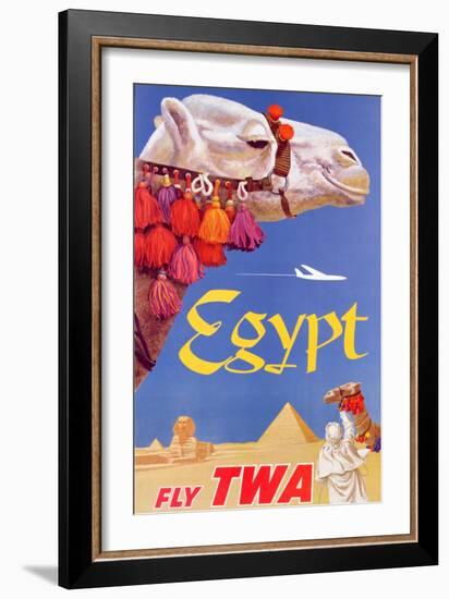 Poster Advertising Trans World Airlines Flights to Egypt, C.1967-null-Framed Giclee Print