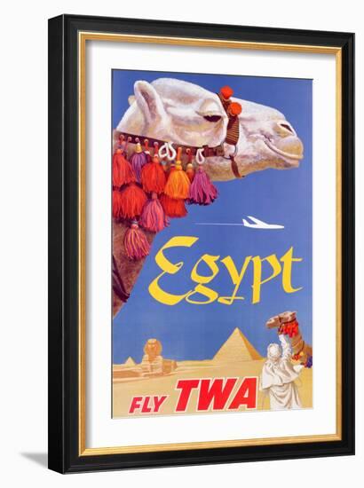 Poster Advertising Trans World Airlines Flights to Egypt, C.1967-null-Framed Giclee Print