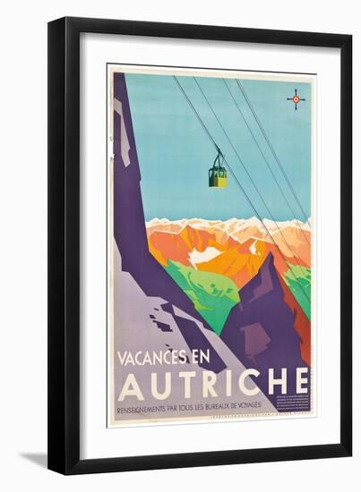 Poster Advertising Vacations in Austria-null-Framed Giclee Print