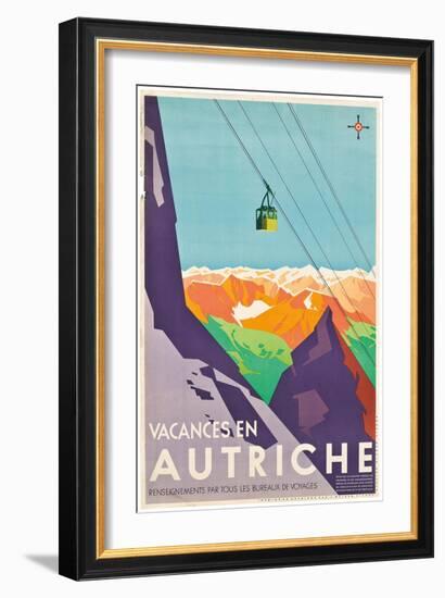 Poster Advertising Vacations in Austria-null-Framed Giclee Print