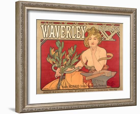 Poster Advertising 'Waverley Cycles', 1898-Alphonse Mucha-Framed Giclee Print