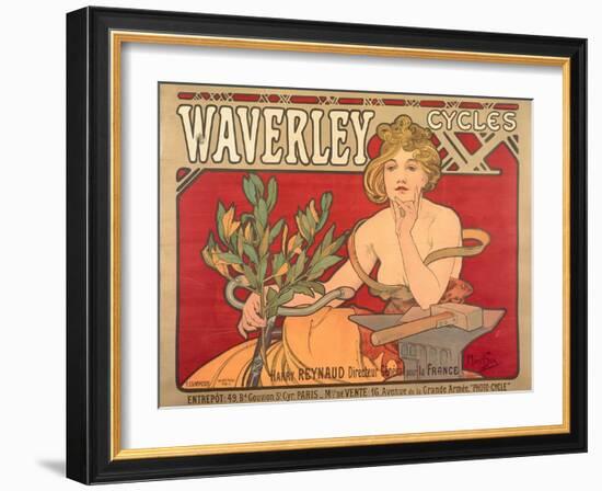 Poster Advertising 'Waverley Cycles', 1898-Alphonse Mucha-Framed Giclee Print