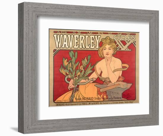 Poster Advertising 'Waverley Cycles', 1898-Alphonse Mucha-Framed Giclee Print