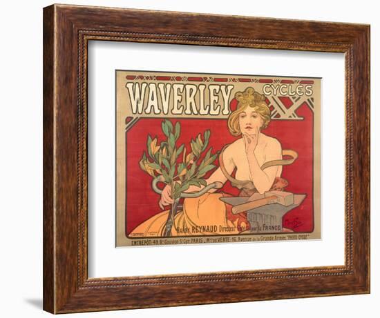 Poster Advertising 'Waverley Cycles', 1898-Alphonse Mucha-Framed Giclee Print