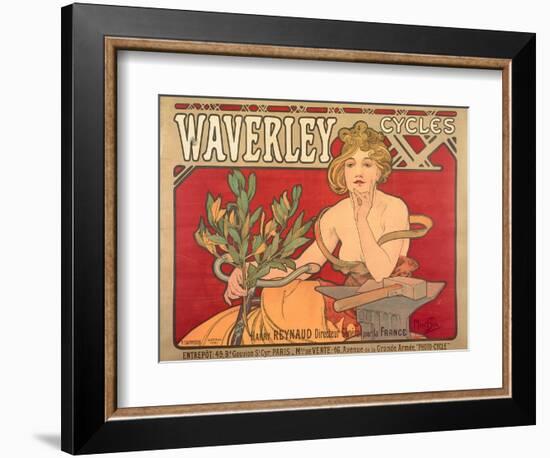 Poster Advertising 'Waverley Cycles', 1898-Alphonse Mucha-Framed Giclee Print