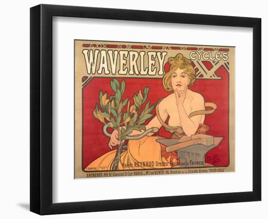 Poster Advertising 'Waverley Cycles', 1898-Alphonse Mucha-Framed Giclee Print