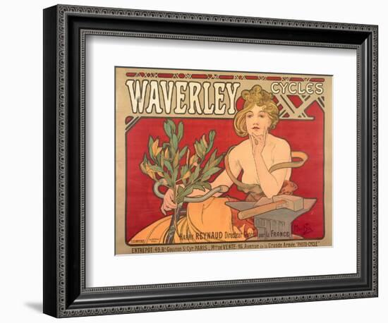 Poster Advertising 'Waverley Cycles', 1898-Alphonse Mucha-Framed Giclee Print