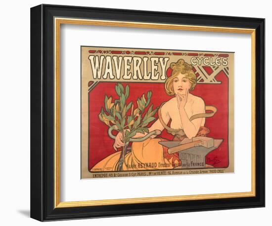 Poster Advertising 'Waverley Cycles', 1898-Alphonse Mucha-Framed Giclee Print