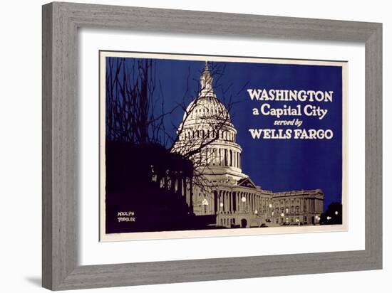 Poster Advertising Wells Fargo, C.1925-Adolph Treidler-Framed Giclee Print