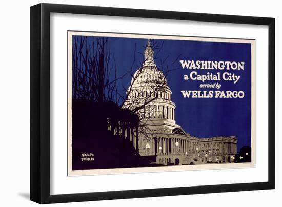 Poster Advertising Wells Fargo, C.1925-Adolph Treidler-Framed Giclee Print